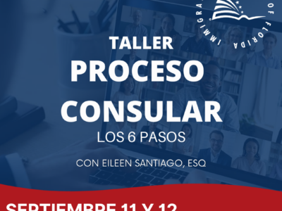 TALLER PROCESO CONSULAR: LOS 6 PASOS – 11 SEPTIEMBRE