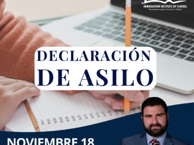 DECLARACIÓN DE ASILO – 18 NOVIEMBRE