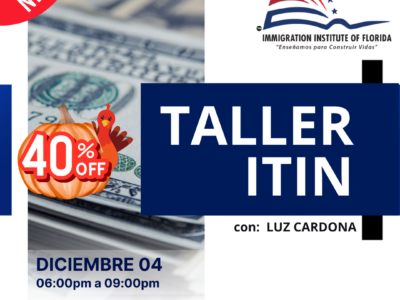 APRENDE A TRAMITAR TU ITIN – 04 DICIEMBRE