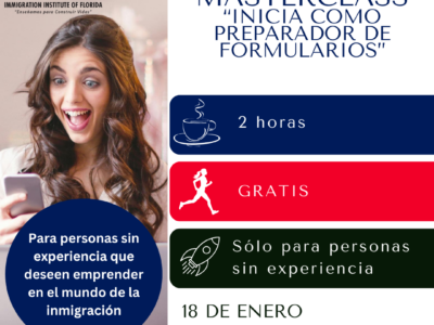 MASTERCLASS “INICIA COMO PREPARADOR DE FORMULARIOS” – 18 ENERO