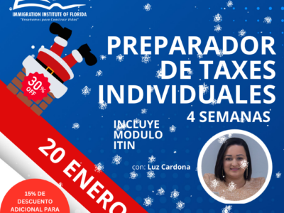 CURSO DE TAXES INDIVIDUALES + ITIN – 20 ENERO