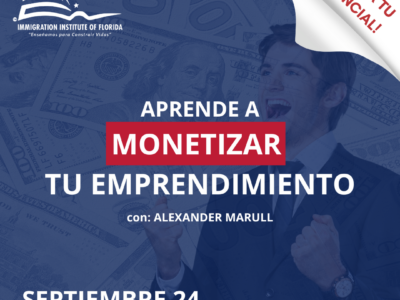 APRENDE A MONETIZAR TU EMPRENDIMIENTO – 24 SEPTIEMBRE