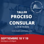 TALLER PROCESO CONSULAR: LOS 6 PASOS – 18 SEPTIEMBRE