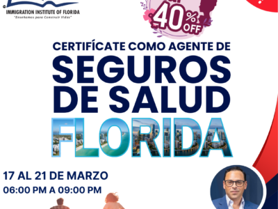 CERTIFICATE COMO AGENTE DE SEGUROS DE SALUD FLORIDA – 17 MARZO